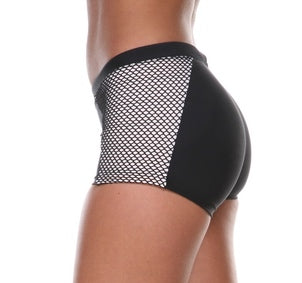 Fishnet Contrast Yoga Short