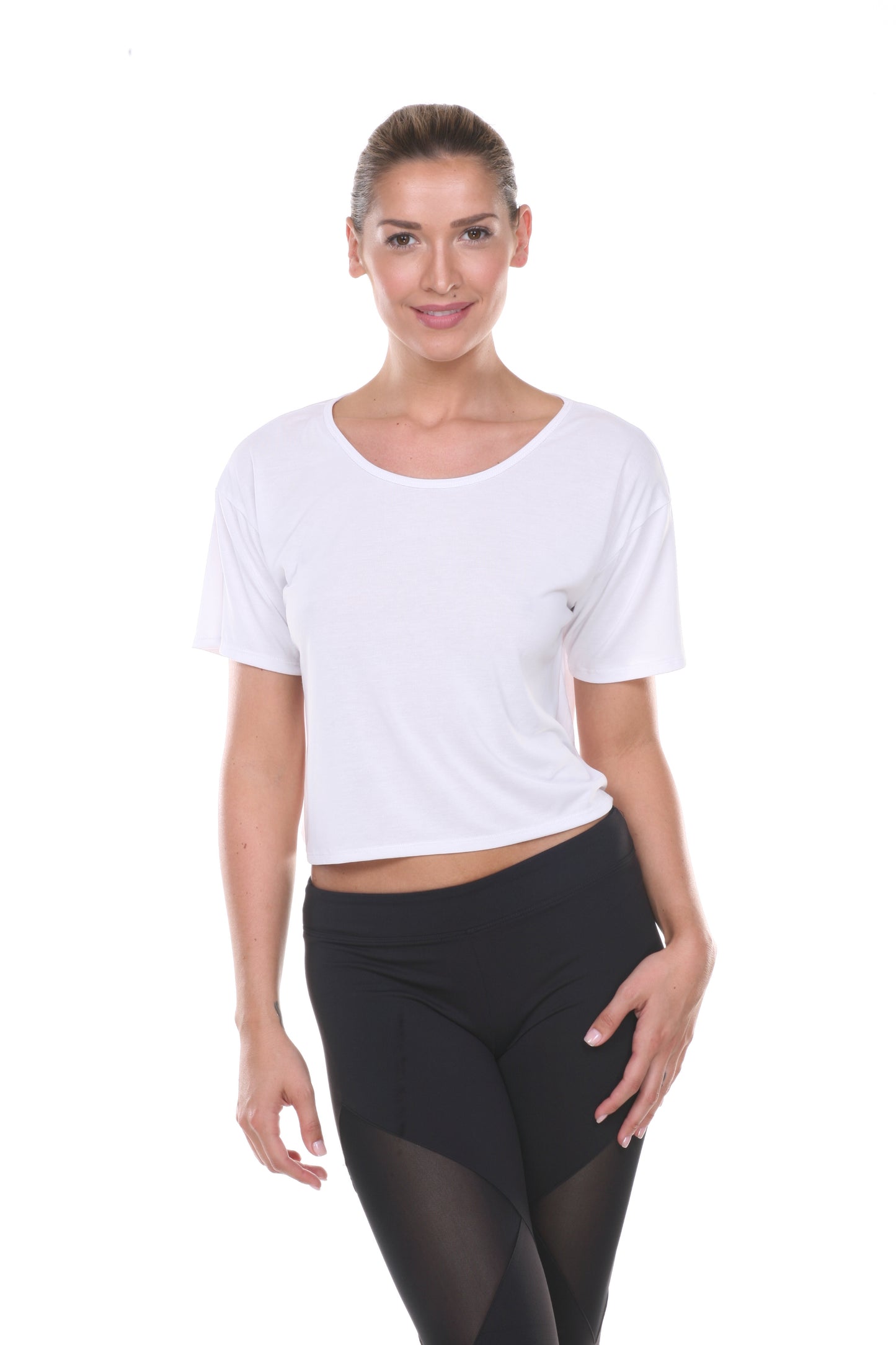 Brushed Jersey Scoopback Tee