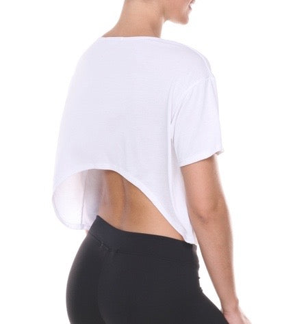 Brushed Jersey Scoopback Tee