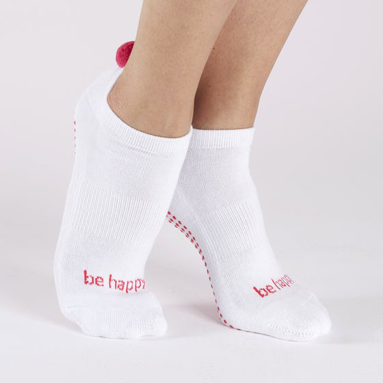 Pom Pom Sticky Be Happy Sock
