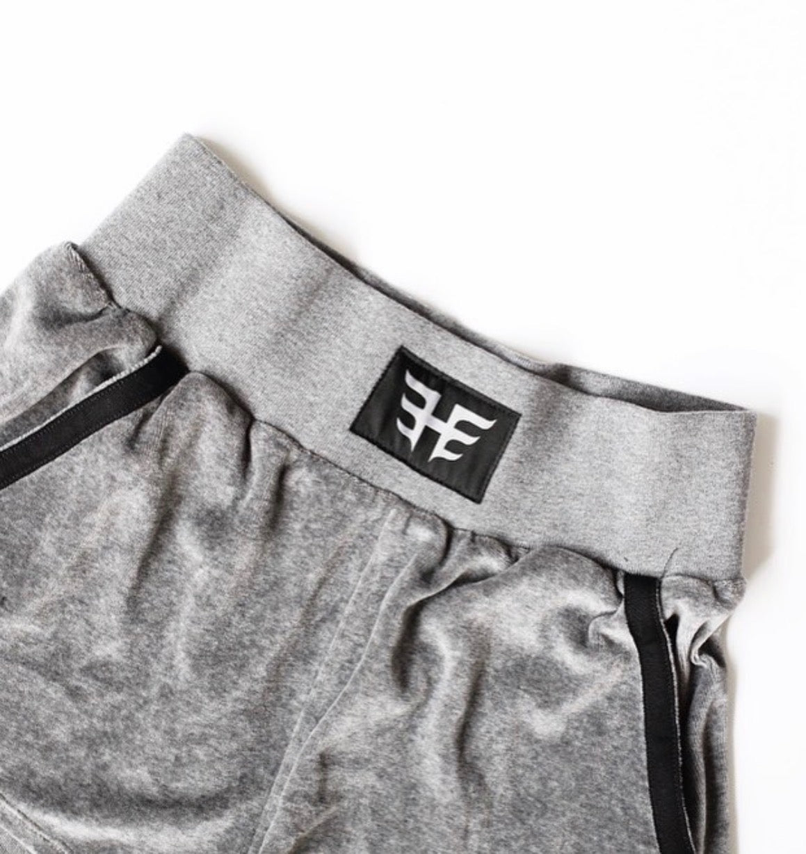 Velour Sport Shorts Gunmetal