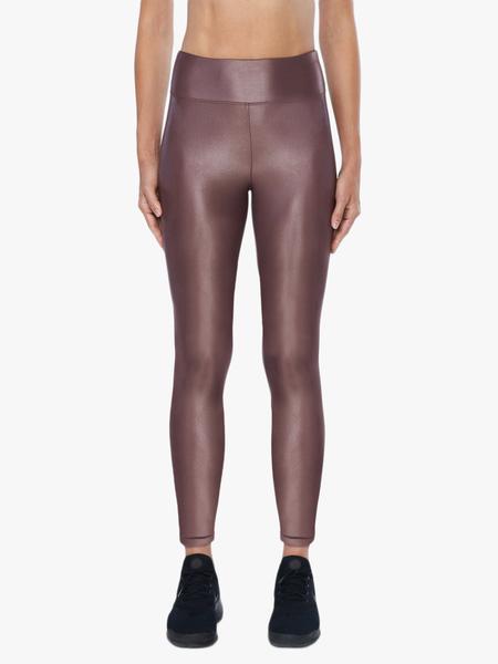 High Waist Lustrous Legging Marsala