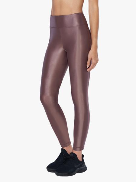 High Waist Lustrous Legging Marsala