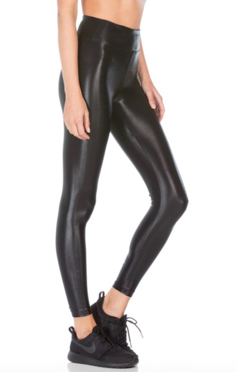 High Waist Lustrous Legging Black