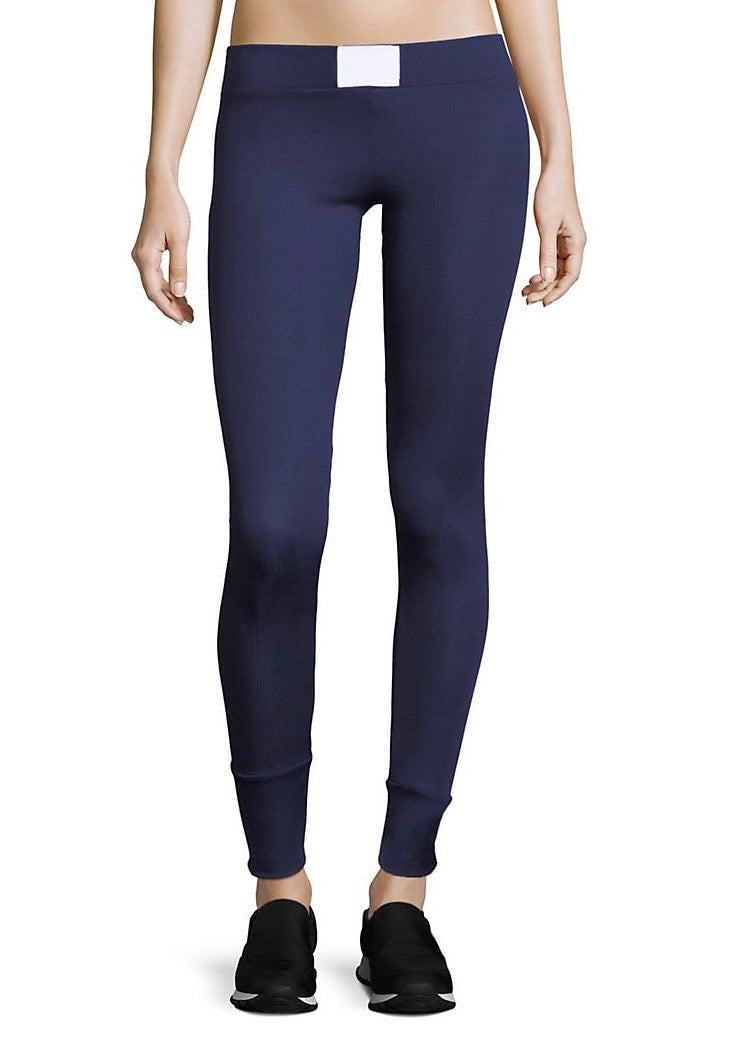 Performance Legging Navy Ribbed