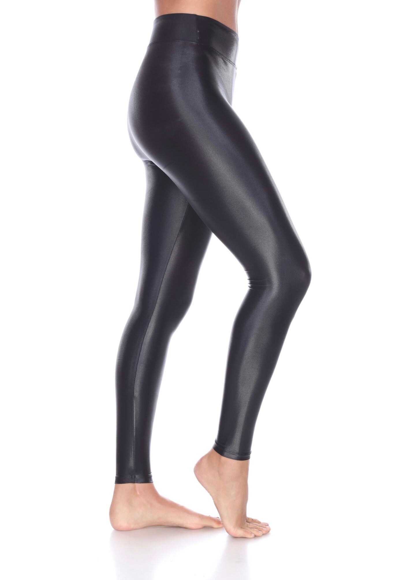 High Waist Lustrous Legging Black