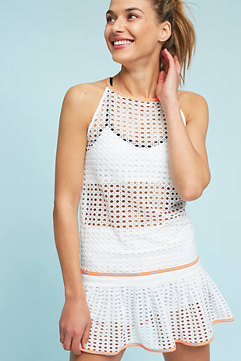 Pointelle Mesh Lace Halter