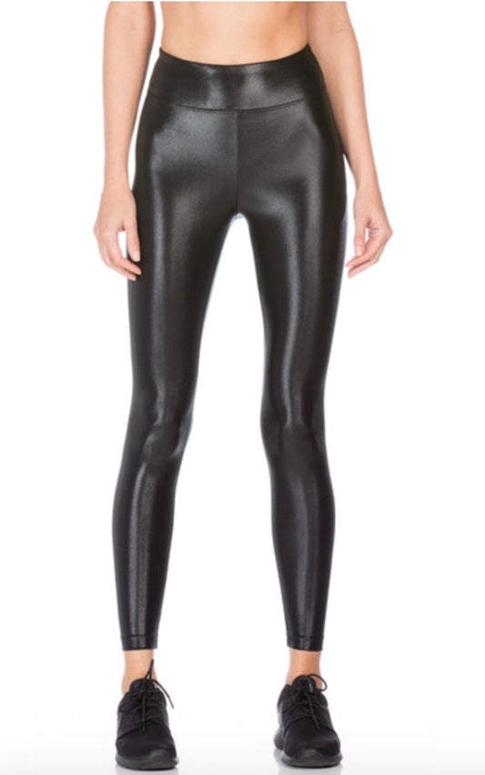 High Waist Lustrous Legging Black