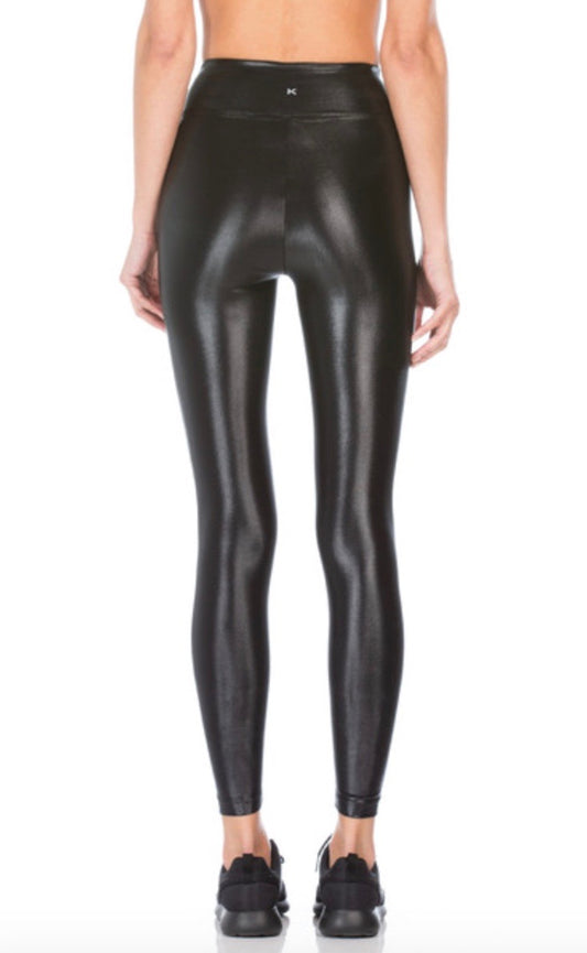 High Waist Lustrous Legging Black