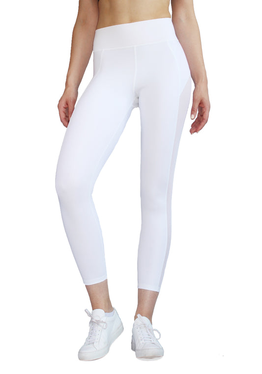 Stardust Crop Legging White