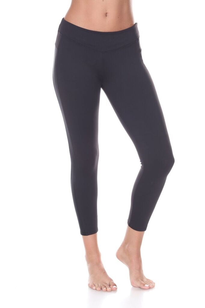 Ankle Crop Legging with Mesh Contrast